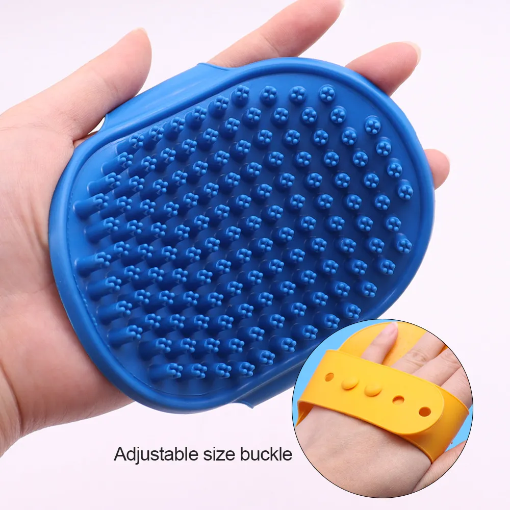 Pet Dog Cat Bath Plum Blossom Point Silicone Brush Massage Brush Supplies