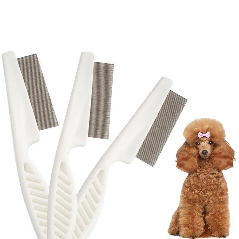 Pet Dog Cat Beauty Tooth Hair Removal Comb Plastic Stainless Steel
