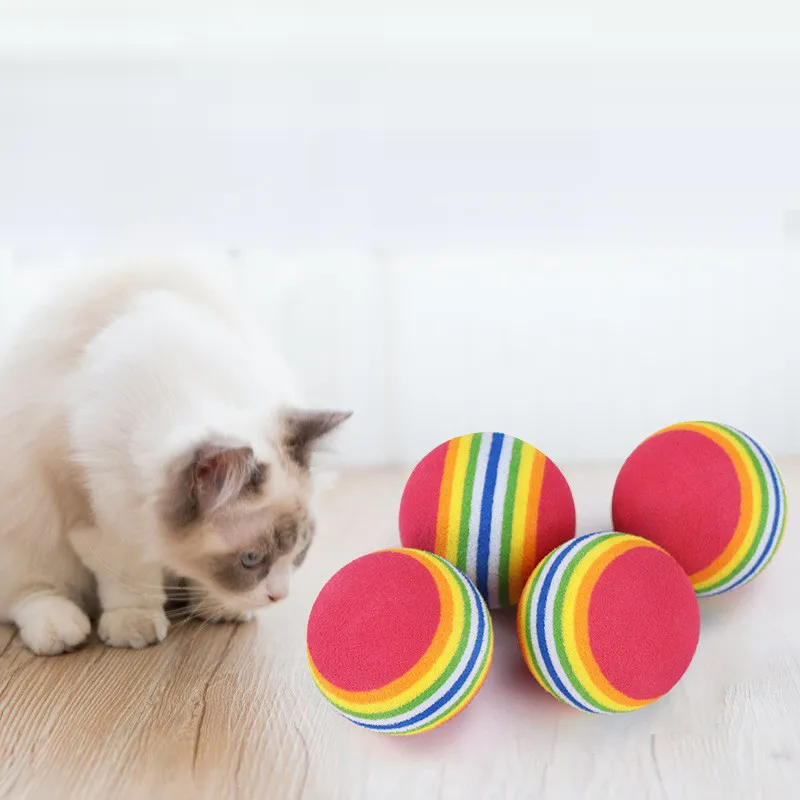 Eva Floating Rainbow Water Toy Ball for Kitten Puppy Pet Supplies