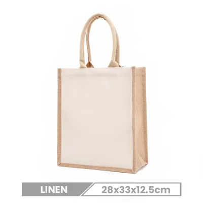 Custom Logo Solid Color Linen Eco-Friendly Tote Bag