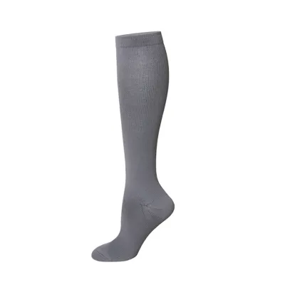 Outdoor Sports Compression Socks Breathable Solid Color Nylon