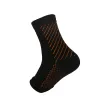 Ankle Socks Striped Black Bottom Yellow Dot