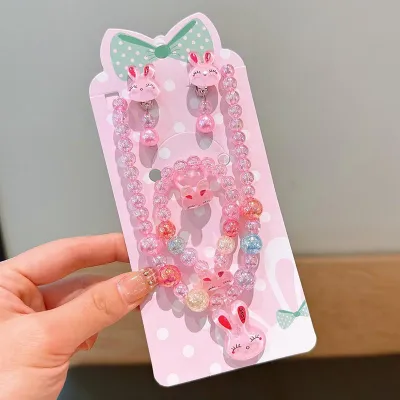 Kids Girls Cute Sweet Fruit Acrylic Beaded Jewelry Set