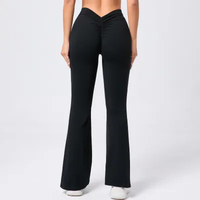 Women Casual Solid Color High Waist Yoga Fitness Leggings