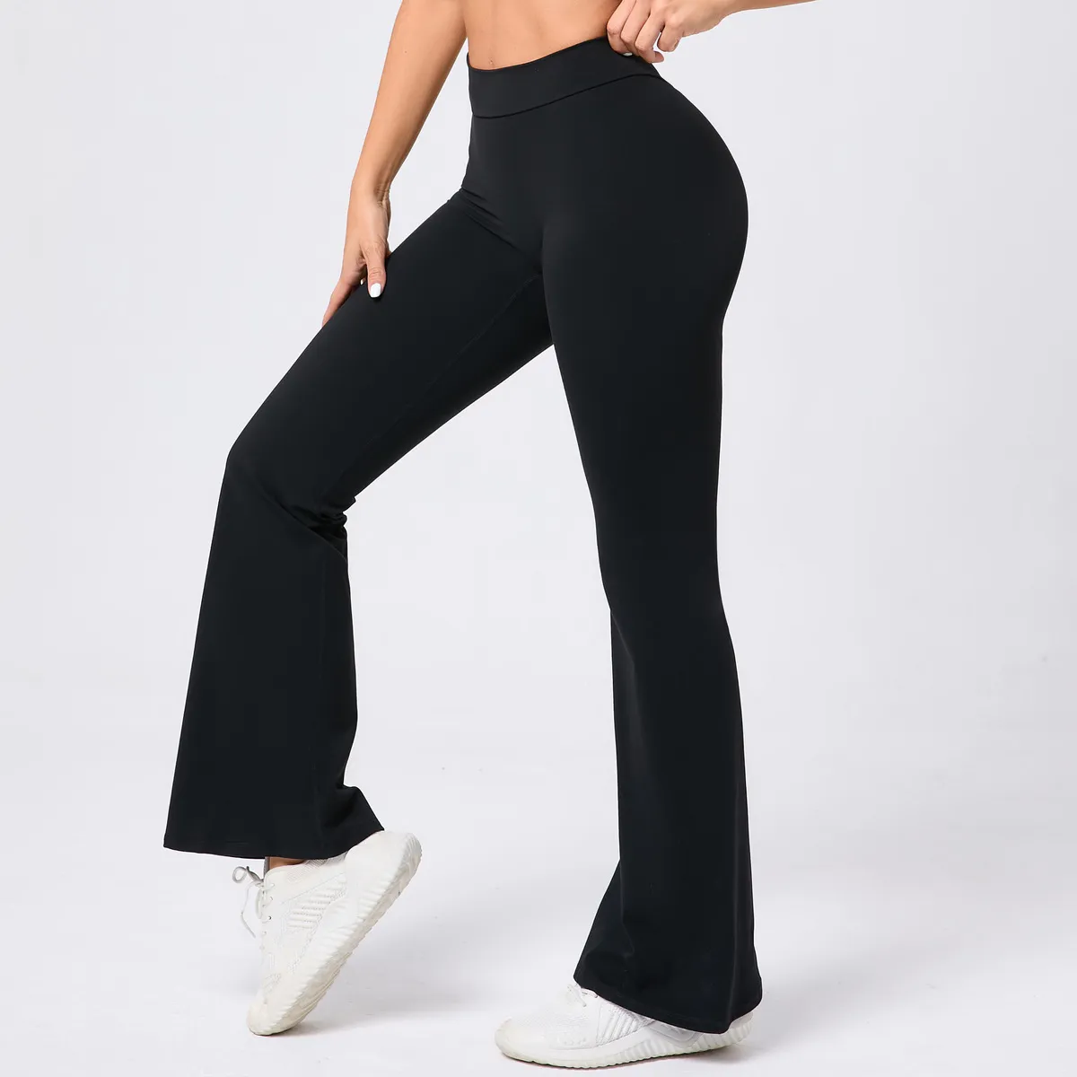 Women Casual Solid Color High Waist Yoga Fitness Leggings