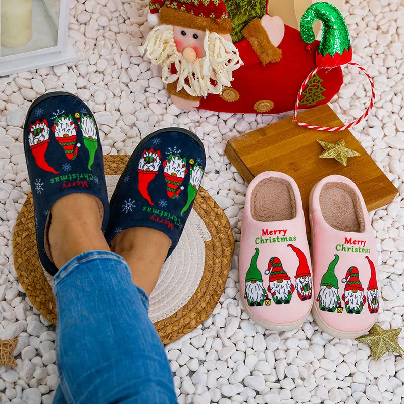 Autumn Winter Women Fashion Cartoon Birthday Dwarfs Warm Plus Size Slippers