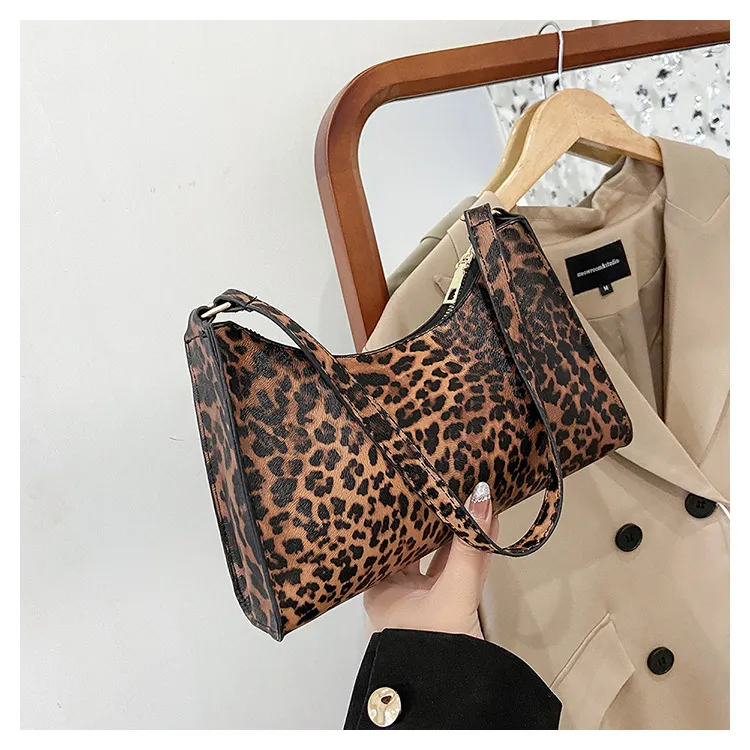 Women Fashion Leopard Zebra Print PU Underarm Shoulder Bag