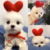 Hooded Leg Sweatshirt White Bottom Red Love