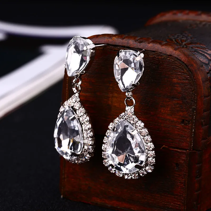 Fashion Rhinestone Crystal Drop Earrings for Women