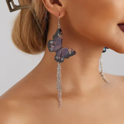 Fashion Elegant Butterfly Tassel Earrings