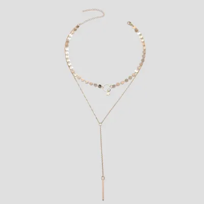Sexy Simple Star Tassel Necklace for Women Fashion Commuter Alloy Chain Pendant