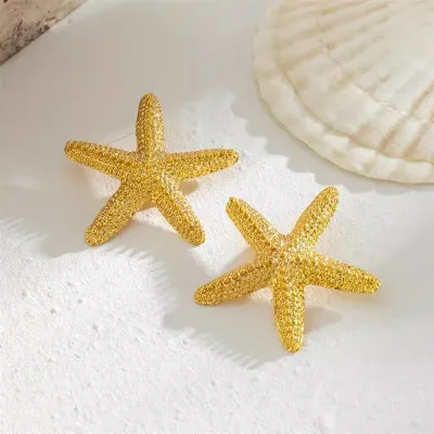 Simple Starfish Alloy Stud Earrings
