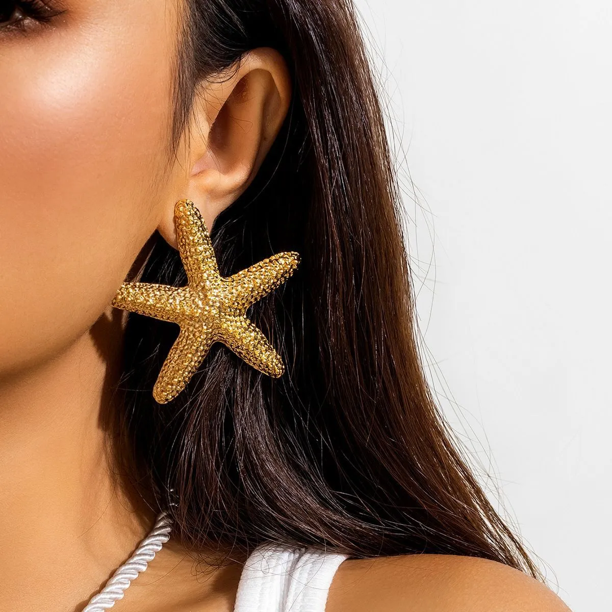 Simple Starfish Alloy Stud Earrings
