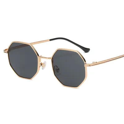 Simple Fashion Polygon Sunglasses with Metal Frame for Street Style