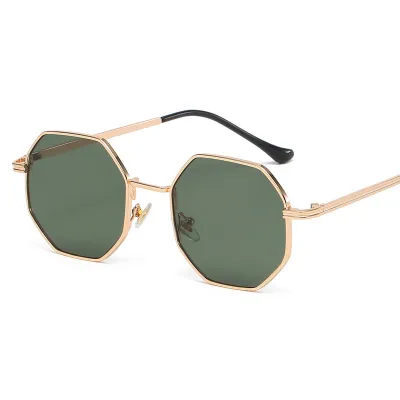 Simple Fashion Polygon Sunglasses with Metal Frame for Street Style