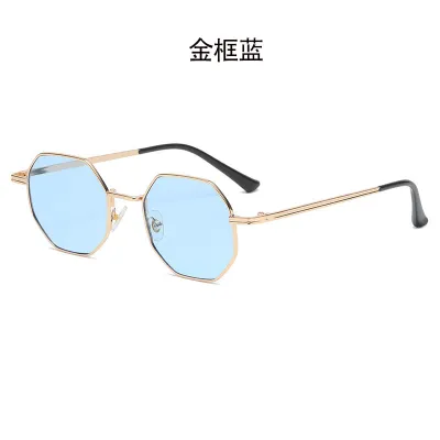 Simple Fashion Polygon Sunglasses with Metal Frame for Street Style