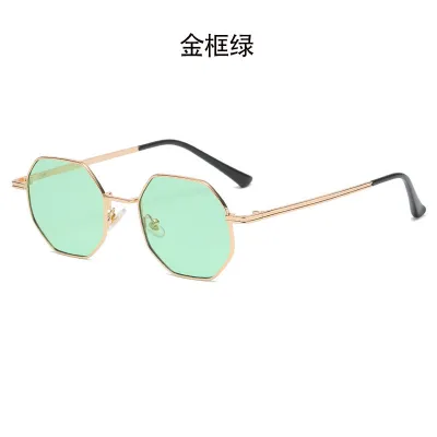 Simple Fashion Polygon Sunglasses with Metal Frame for Street Style
