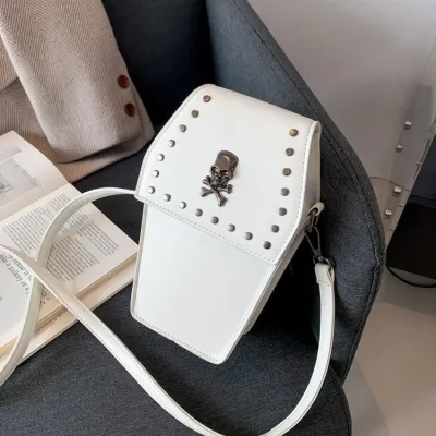Gothic Vintage Cross Studded PU Crossbody Bag