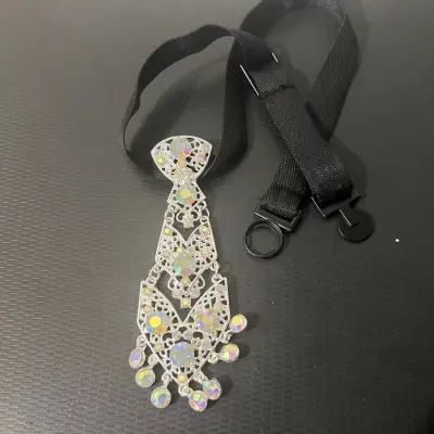 Women Fashion Simple Alloy Rhinestone Tie Accessories