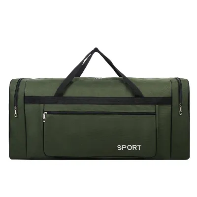 Men Casual Sports Basic Alphabet Foldable Large Capacity Oxford Duffle Bag