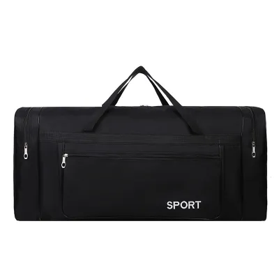 Men Casual Sports Basic Alphabet Foldable Large Capacity Oxford Duffle Bag