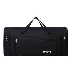 Men Casual Sports Basic Alphabet Foldable Large Capacity Oxford Duffle Bag