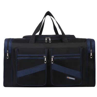 Men Casual Sports Color-Block Foldable Large Capacity Duffle Bag