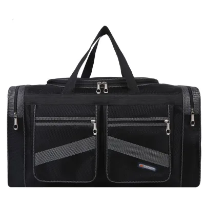 Men Casual Sports Color-Block Foldable Large Capacity Duffle Bag