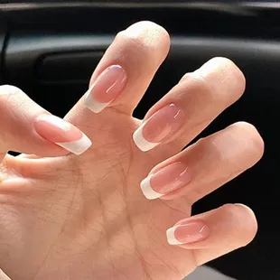 Simple Women Removable Marble Nail Pieces
