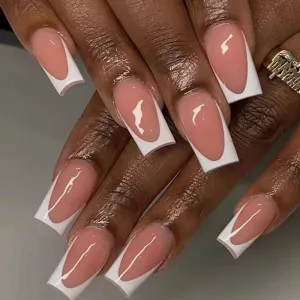 Medium Wearable Ballet Armor White Simple False Nails