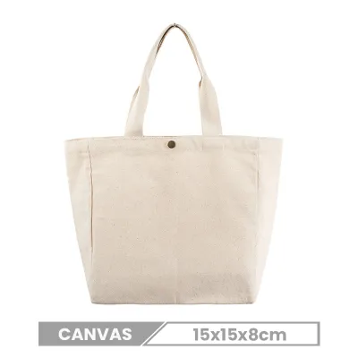 Custom Logo Simple 16 A Thick Cotton Solid Color Hand Canvas Tote Bag