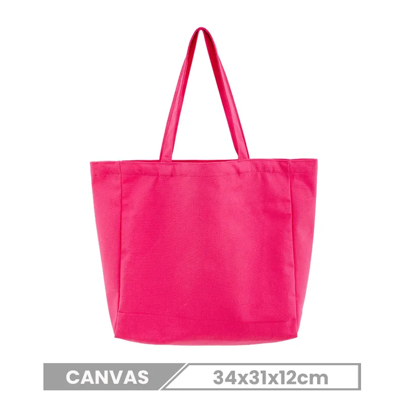 Custom Logo Multicolor Blank Hand-Held Canvas Tote Bag