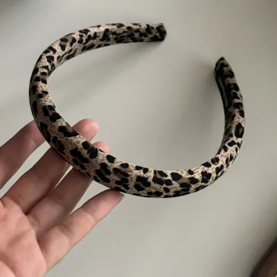 Women Fashion Simple Leopard High Cranial Top Headband