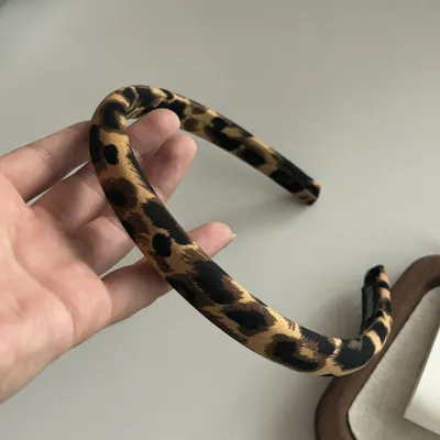 Women Fashion Simple Leopard High Cranial Top Headband