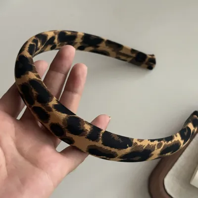Women Fashion Simple Leopard High Cranial Top Headband