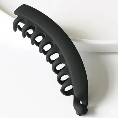 Women Fashion Simple Vertical Banana Clip Plastic Resin Hair Accessory