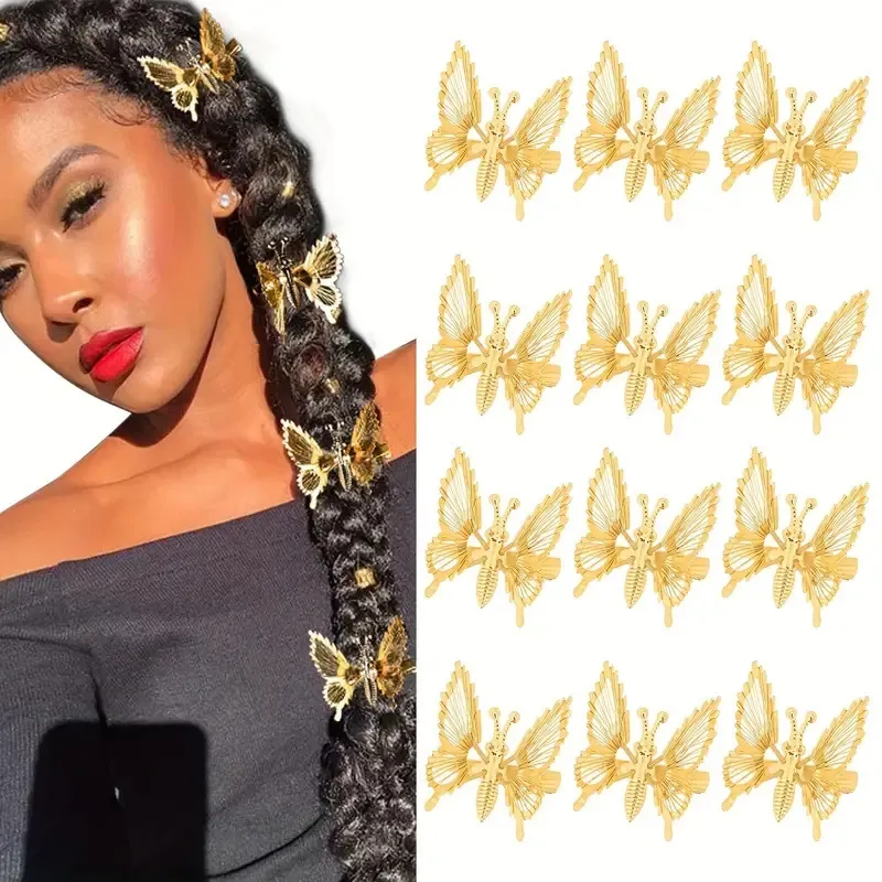 Women Simple Fashion Three-Dimensional Butterfly Hair Clip