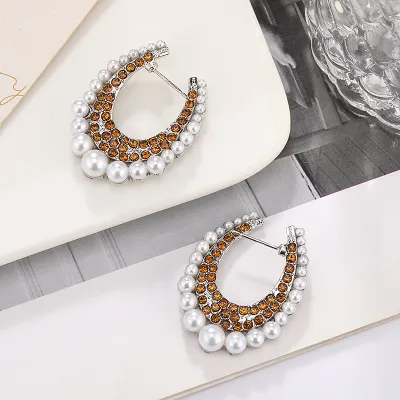 Women Fashion Geometric Irregular Earrings Alloy Fashion OL Commuter