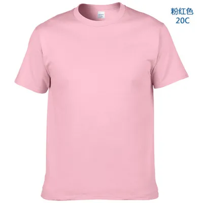 Unisex Solid Cotton Crewneck Short Sleeve T-Shirt
