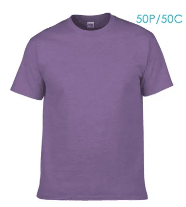 Unisex Solid Cotton Crewneck Short Sleeve T-Shirt