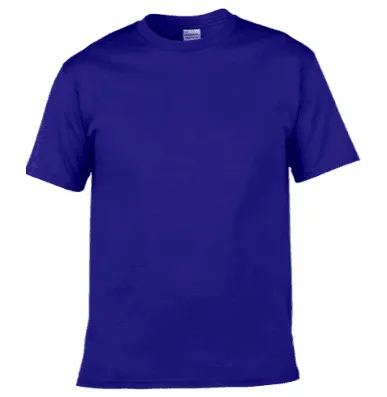 Unisex Solid Cotton Crewneck Short Sleeve T-Shirt