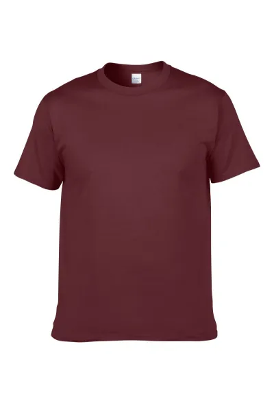 Unisex Solid Cotton Crewneck Short Sleeve T-Shirt