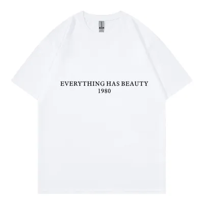 Everything Has Beauty 1980 Women Cartoon Street Hipster Pure Cotton Short Sleeve T-Shirt
