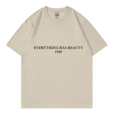 Everything Has Beauty 1980 Women Cartoon Street Hipster Pure Cotton Short Sleeve T-Shirt