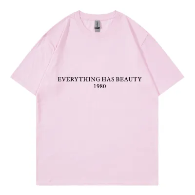 Everything Has Beauty 1980 Women Cartoon Street Hipster Pure Cotton Short Sleeve T-Shirt