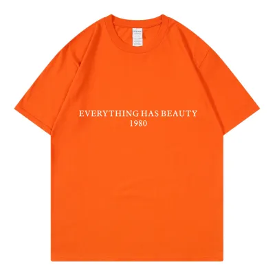 Everything Has Beauty 1980 Women Cartoon Street Hipster Pure Cotton Short Sleeve T-Shirt