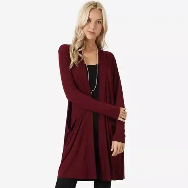 Women Casual Slim Fit Midi Coat Cardigan Pullover