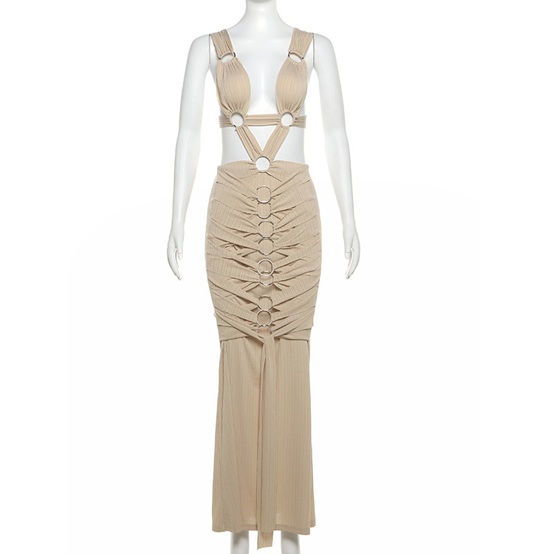 Wholesale Summer Women Fashion Sexy Hollow Hole Lace-Up Slim