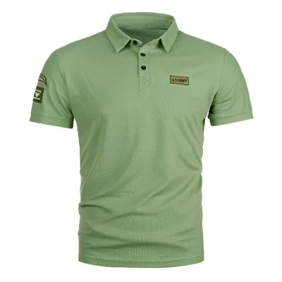 Men Fashion Casual Basic Plus Size Slim Fit Short Sleeve Lapel POLO Shirt