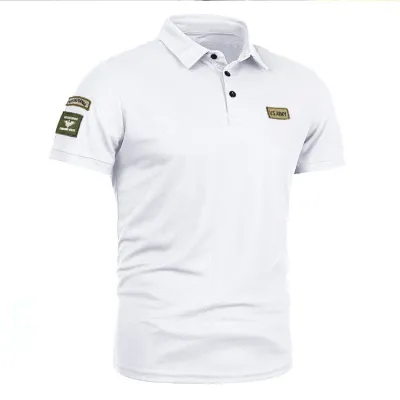 Men Fashion Casual Basic Plus Size Slim Fit Short Sleeve Lapel POLO Shirt